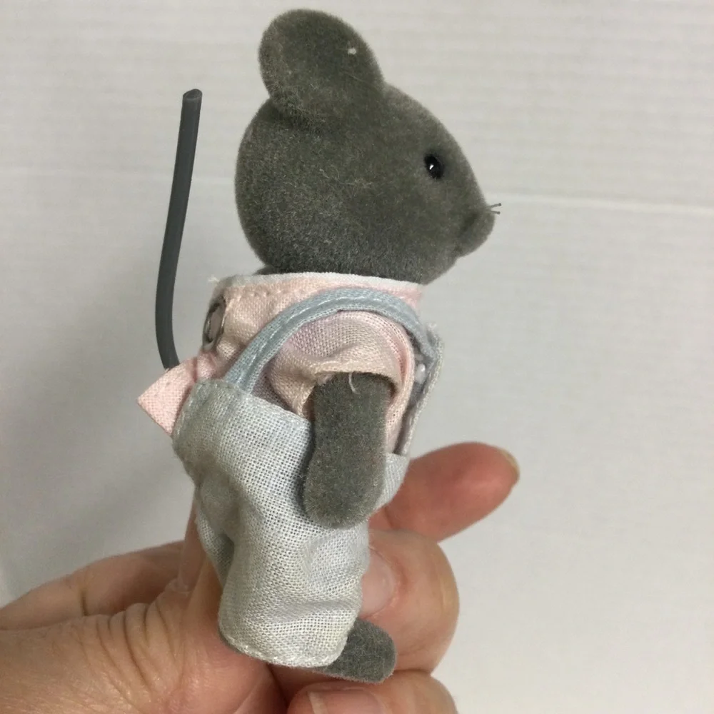 Sylvanian Families Calico Critters Vintage Thistlethorn Grey Mouse Dad & Mom